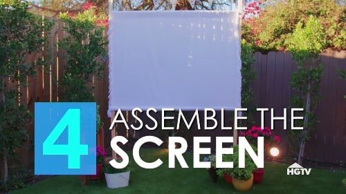 backyard movie night - diy outdoor movie screen