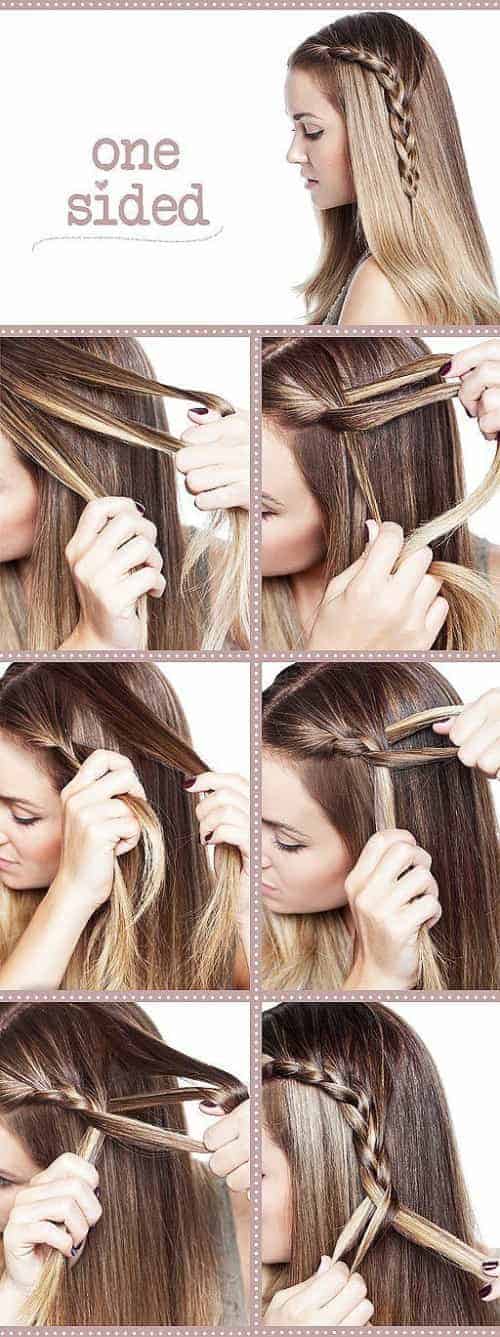 one side braide 30 effortless long hairstyle for date ngiht