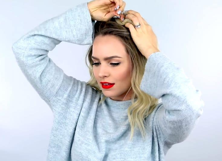 A-quick-and-fun-double-bun-hairstyle​-todaywedate.com-5