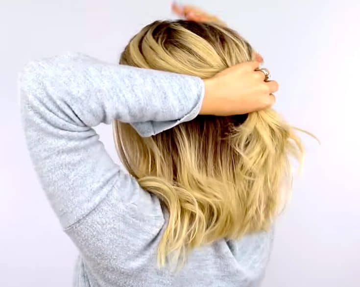 casual-summer-hairstyle-small-bun-half-updo​-1