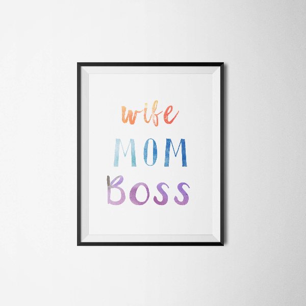 wife-mom-boss wall art-2