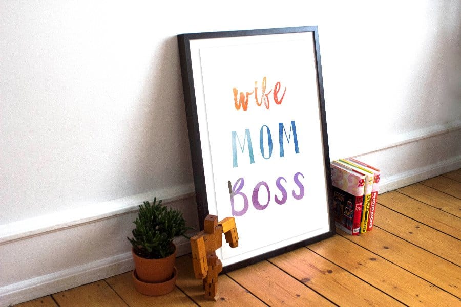 wife-mom-boss wall art-3